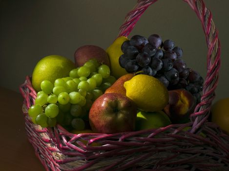 fruit basket still life