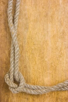 frame made of rope on the old board