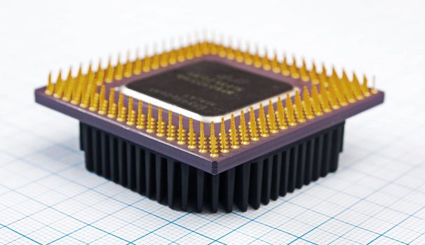 Radio components laid out on the electronic circuit