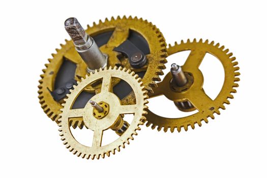 Gear of the clock isolated on white background