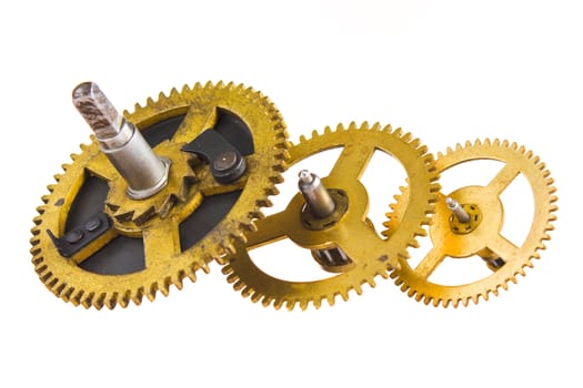 Gear of the clock isolated on white background