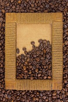 frame for photo with coffee beans