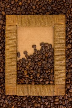 frame for photo with coffee beans