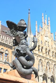 The city hall in marienplatz Munich Germany