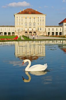 The scenery at the Nymphenburg palace in Munich Germany