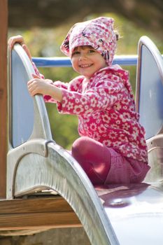 playground and a little girl