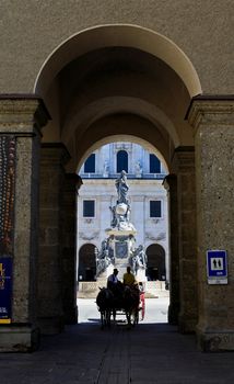 The Dome Cathedral in City Center of Salzburg, Austria