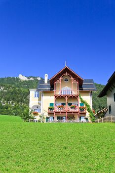 The beautiful countryside of St. Wolfgang in Lake district near Salzburg Austria