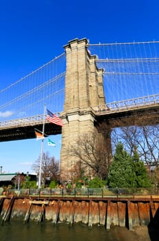 The Brooklyn bridge in New York City  