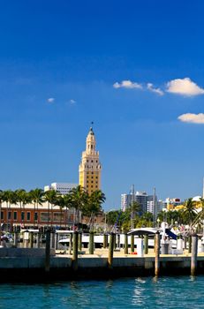 The Freedom tower in downtown Miami Florida