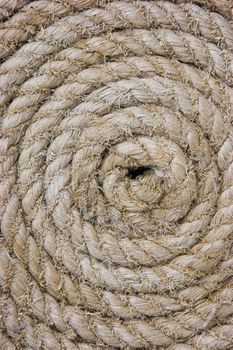 The texture of the old rope