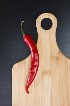 capsicum and cooking utensils for cutting table