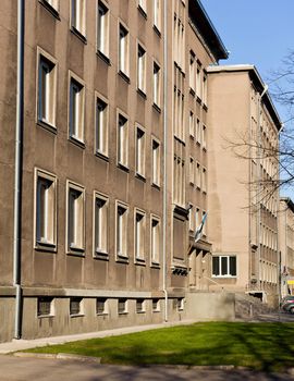 Old office building in Tallinn Estonia as an example of soviet era architecture and design