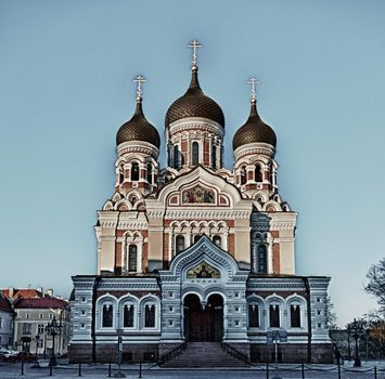 Eastern orthodox church of Alexander Nevsky in Toompea area of Tallinn in Estonia