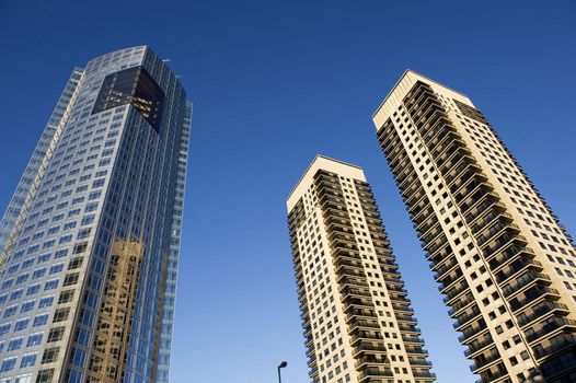 Modern buildings against the sky in Puerto Madero, Buenos Aires, Argentina.