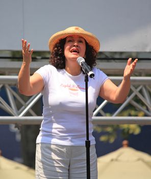 NEW YORK - JULY 31: Olga Merediz perpormed in the Heights - The Broadway at Bryant Park in NYC - a free public event on July 17, 2008  