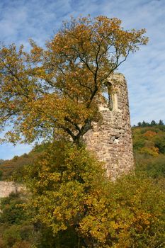 Ruine der Burg Bosselstein in Idar Oberstein,Deutschland	
Ruins of Castle Bosselstein in Idar Oberstein, Germany