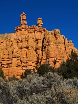 Sandstone formations in Red Canyon near Bryce Canyon 