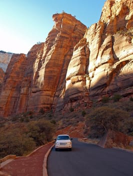 Mountains in Zion national park in Utah