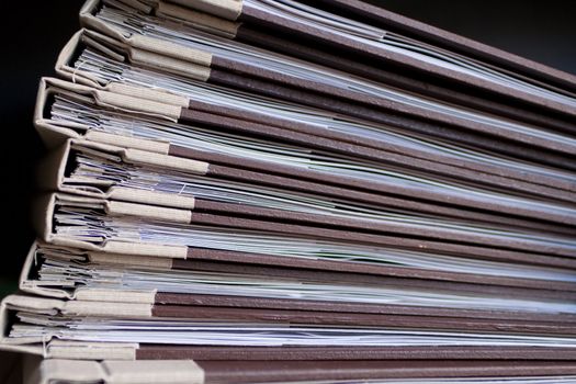 	
stack of restaurant menus in anticipation of the visitors in Prague