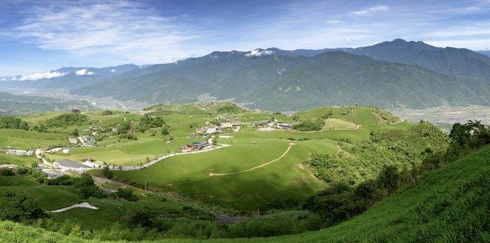 It is a beautiful valley panorama landscape.