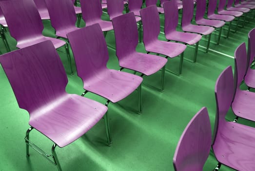 empty chairs in a hall
