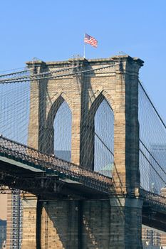 The Brooklyn bridge in New York City