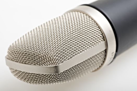 closeup of a studio microphone