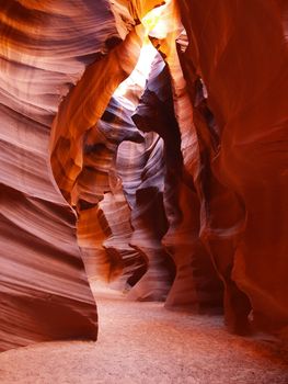 The upper Antelope Slot Canyon near Page  in  Arizona USA