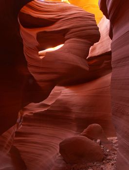 The lower Antelope Slot Canyon near Page  in  Arizona USA