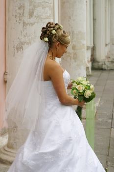 Beautiful bride with a bouquet