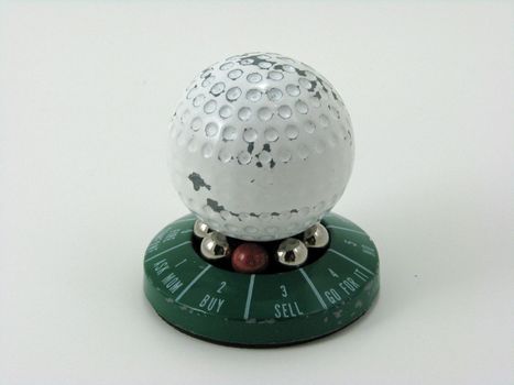 A golf ball used as an executive decision maker.