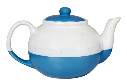 Beautiful new teapot on a white background