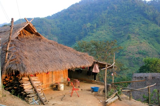 A traditional village of the Akha people in Northern Thailand