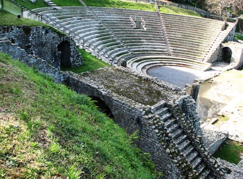 An ancient Roman amphitheater in Fiesole, Italy.
