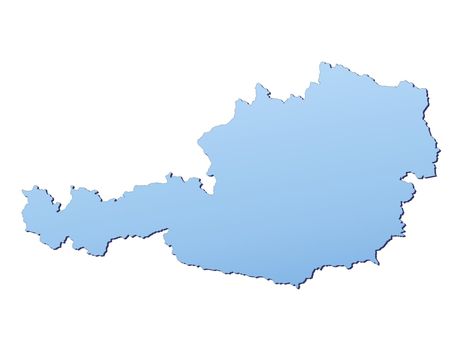 Austria map filled with light blue gradient. High resolution. Mercator projection.