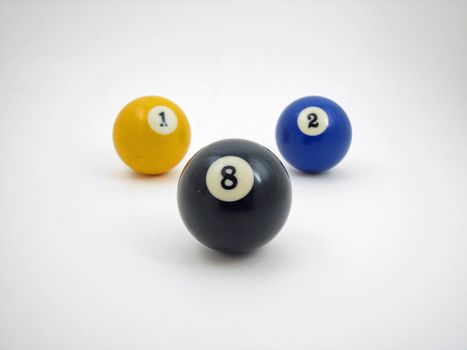 An illustration of the business cliche "behind the 8 ball".