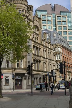 Manchester city centre, Albert square and John Dalton Street
