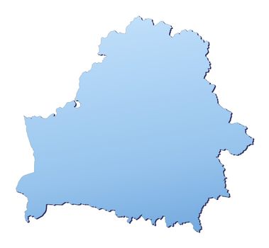 Belarus map filled with light blue gradient. High resolution. Mercator projection.