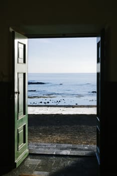 Ocean trough the door