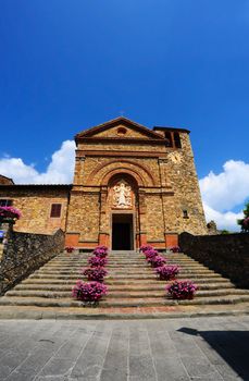 View of the Historic Center of a Typical Italian Medieval Town