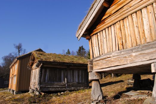 Typical scandinavian granaries.