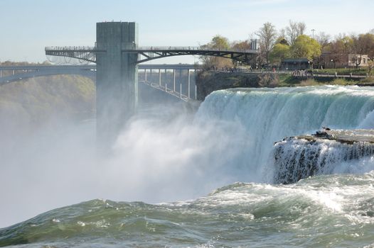 Scenic view of the American falls at Niagara Falls.