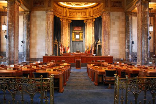 A view of the Louisiana state Senate chamber.
