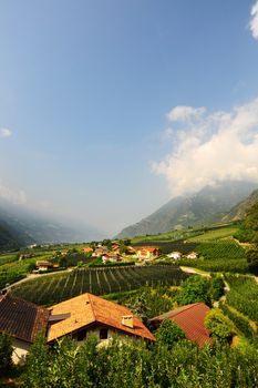 The Small Village High Up In The Italian Alps