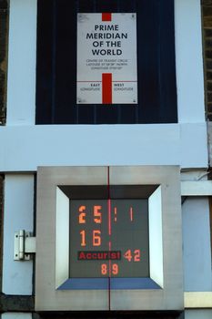 The meridian line at greenwich observatory london