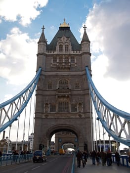 The tower bridge in london england