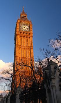 Big ben in london at late afternoon