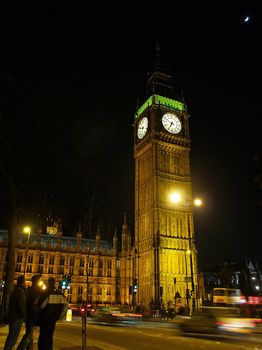 Big ben in london at night