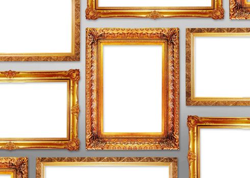 golden frames in antique style for your pictures